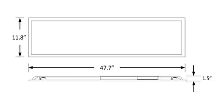 1x4 LED Flat Panel Light Lumen Selectable 2,600/3,400/4,000LM Kelvin Selectable 35K/4K/5K - Let There Be Lighting