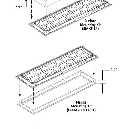 1x4 LED Flat Panel Light Lumen Selectable 2,600/3,400/4,000LM Kelvin Selectable 35K/4K/5K - Let There Be Lighting