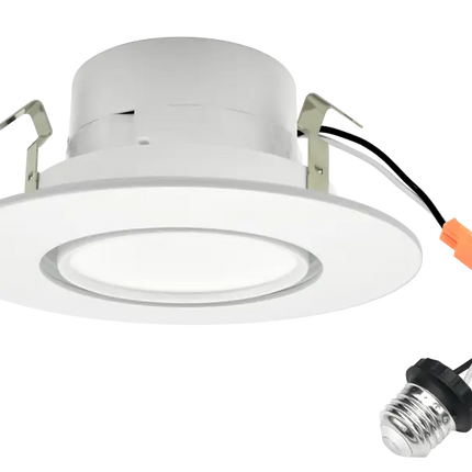 4 Inch Gimbal Recessed Retrofit LED Downlight Trim Kelvin Selectable 27K/3K/35K/4K/5K - Let There Be Lighting