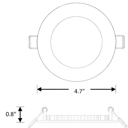 4 Inch LED Wafer Mini Flat Panel Light Kelvin Selectable 27K/3K/35K/4K/5K - Let There Be Lighting