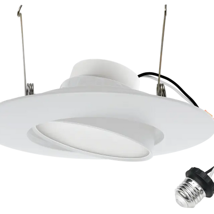 6 Inch Gimbal Recessed Retrofit LED Downlight Trim Kelvin Selectable 27K/3K/35K/4K/5K - Let There Be Lighting