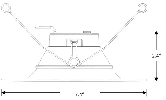 6 Inch Recessed Retrofit LED Downlight Trim Kelvin Selectable 27K/3K/35K/4K/5K - Let There Be Lighting