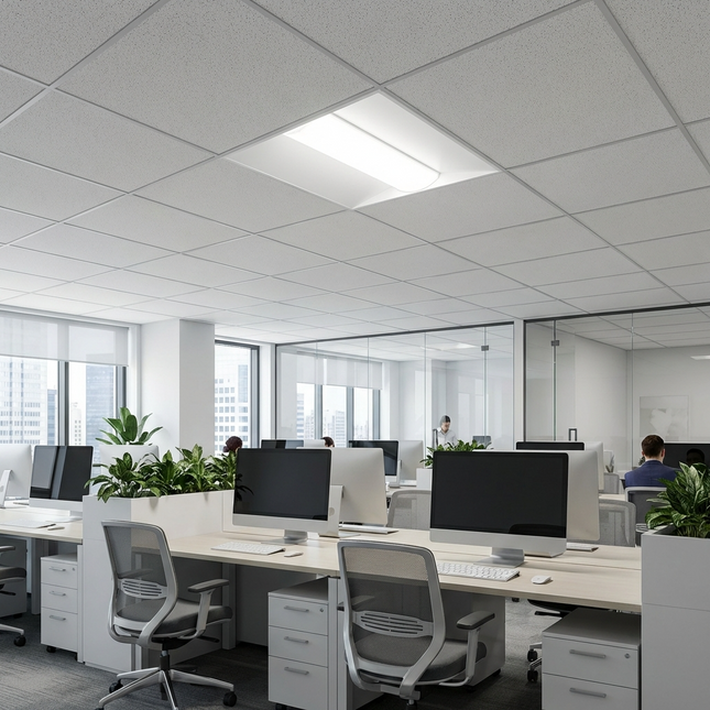 2x2 LED Center Basket Troffer Lumen Selectable 3,100/3,700/4,400LM Kelvin Selectable 35K/4K/5K