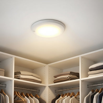 6 Inch LED Surface Mount Light with Motion Sensor Kelvin Selectable 27K/3K/35K/4K/5K