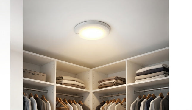 4 Inch LED Surface Mount Disk Light with Motion Sensor Kelvin Selectable 27K/3K/35K/4K/5K