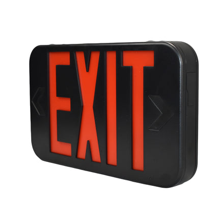 Slim LED Exit Sign Rounded Edges with Battery Backup