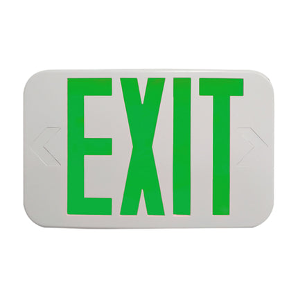 Slim LED Exit Sign Rounded Edges with Battery Backup