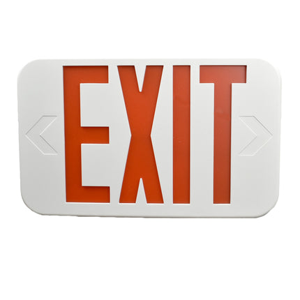 Slim LED Exit Sign Rounded Edges with Battery Backup