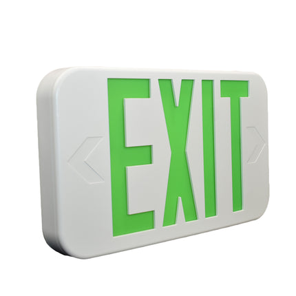 Slim LED Exit Sign Rounded Edges with Battery Backup