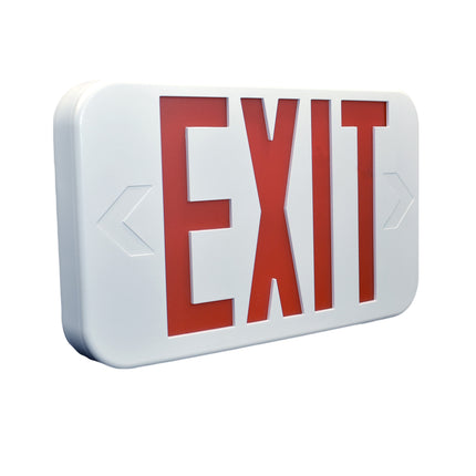 Slim LED Exit Sign Rounded Edges with Battery Backup