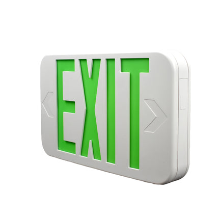 Slim LED Exit Sign Rounded Edges with Battery Backup