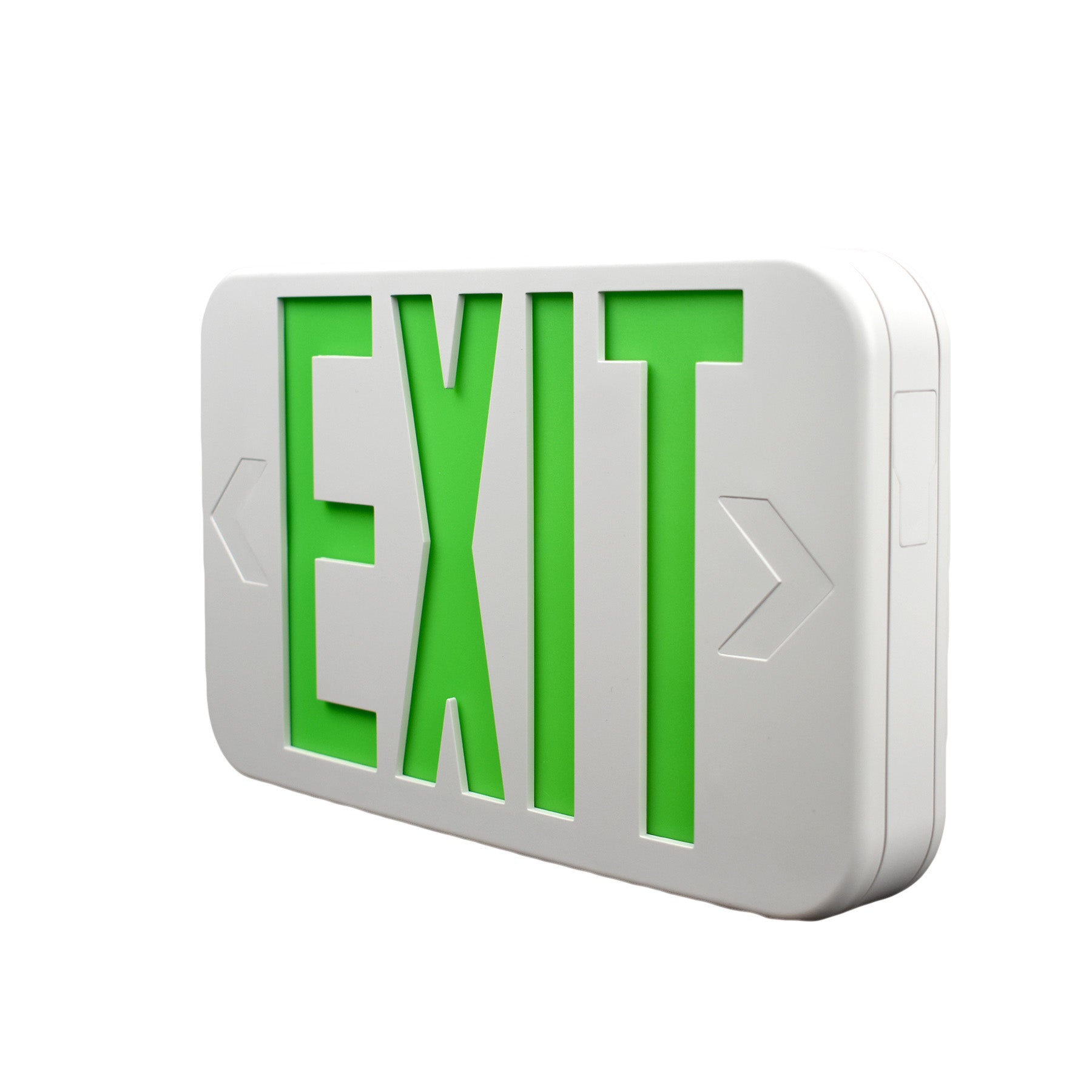 Rounded Exit Sign Slim LED Exit Sign Rounded Edges with Battery Backup – Discount Lighting
