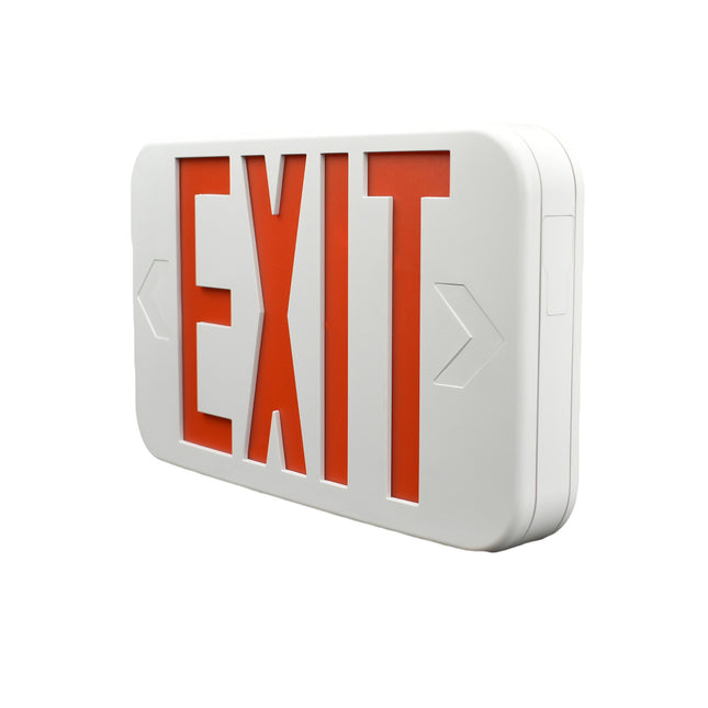 Slim LED Exit Sign Rounded Edges with Battery Backup