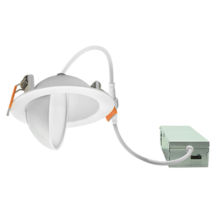 2 Inch Floating Gimbal Recessed LED Downlight with Integrated J-Box Kelvin Selectable 27K/3K/35K/4K/5K