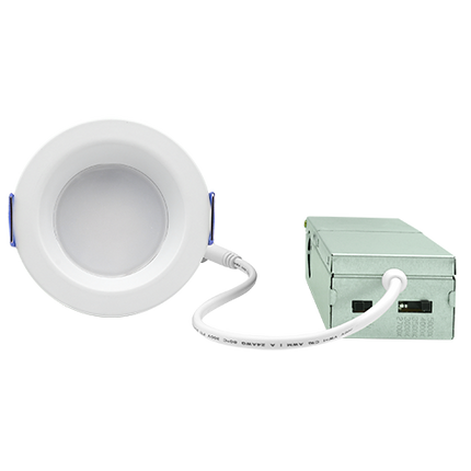 2 INCH CLIP-IN LED DOWNLIGHT WITH INTEGRATED J-BOX LUMEN SELECTABLE 300/400/500LM KELVIN SELECTABLE 27K/3K/35K/4K/5K