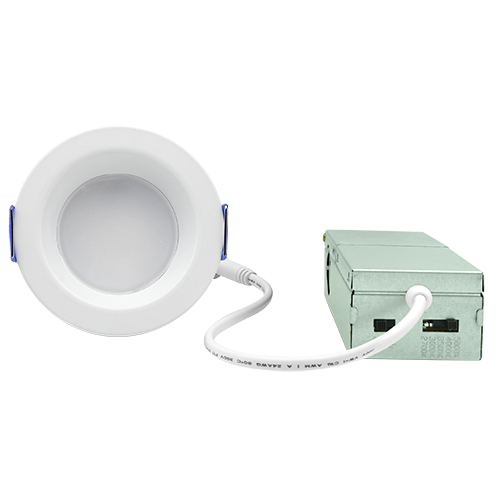 2 Inch LED Clip-In Downlight with Integrated J-Box Lumen Selectable 300/400/500LM Kelvin Selectable 27K/3K/35K/4K/5K