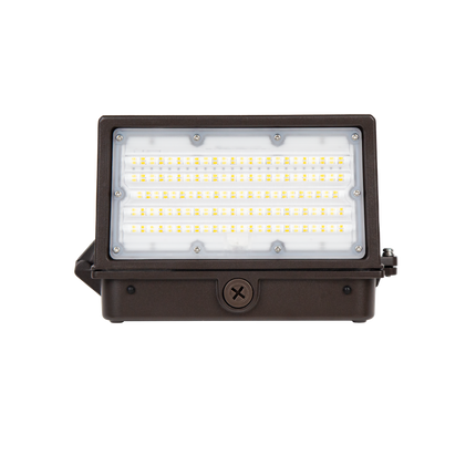 Full Cutoff LED Wall Pack Lumen Selectable 5,000/6,000/8,000/9,000LM Kelvin Selectable 3K/4K/5K Built-In Photocell Plug-In Sensor Ready