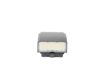 Adjustable Cutoff LED Wall Pack Lumen Selectable 6,000/8,000/10,000/12,000LM Kelvin Selectable 3K/4K/5K Built-In Photocell Plug-In Sensor Ready