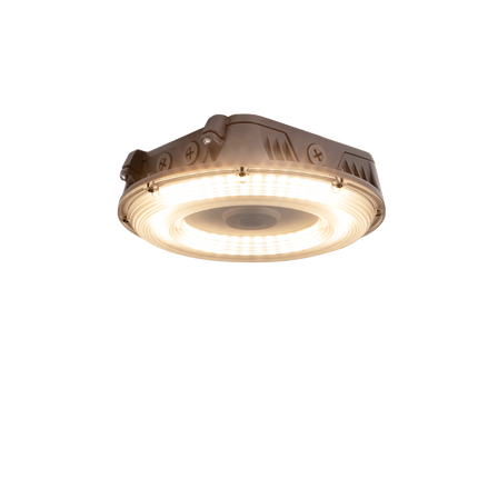 LED Round Canopy Light Lumen Selectable 3,000/6,000/8,000/10,000/11,000LM Kelvin Selectable 3K/4K/5K Built-In Photocell Plug-In Sensor Ready