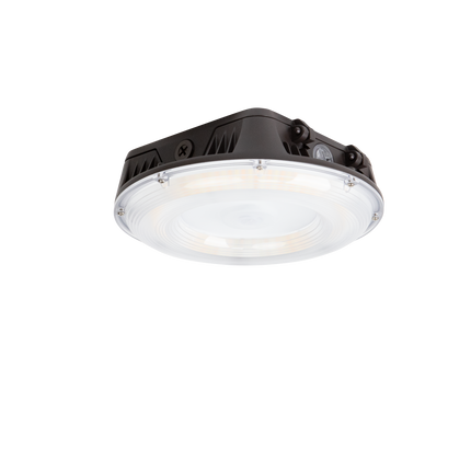 LED Round Canopy Light Lumen Selectable 3,000/6,000/8,000/10,000/11,000LM Kelvin Selectable 3K/4K/5K Built-In Photocell Plug-In Sensor Ready