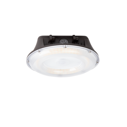 LED Round Canopy Light Lumen Selectable 3,000/6,000/8,000/10,000/11,000LM Kelvin Selectable 3K/4K/5K Built-In Photocell Plug-In Sensor Ready