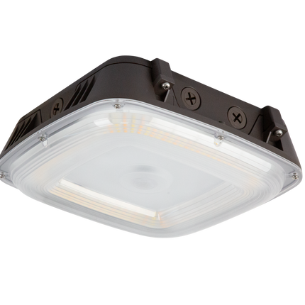 LED Canopy Light Lumen Selectable 3,000/6,000/8,000/10,000/12,000LM Kelvin Selectable 3K/4K/5K Built-In Photocell Plug-In Sensor Ready