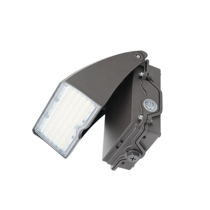 Adjustable Cutoff LED Wall Pack Lumen Selectable 6,000/8,000/10,000/12,000LM Kelvin Selectable 3K/4K/5K Built-In Photocell Plug-In Sensor Ready