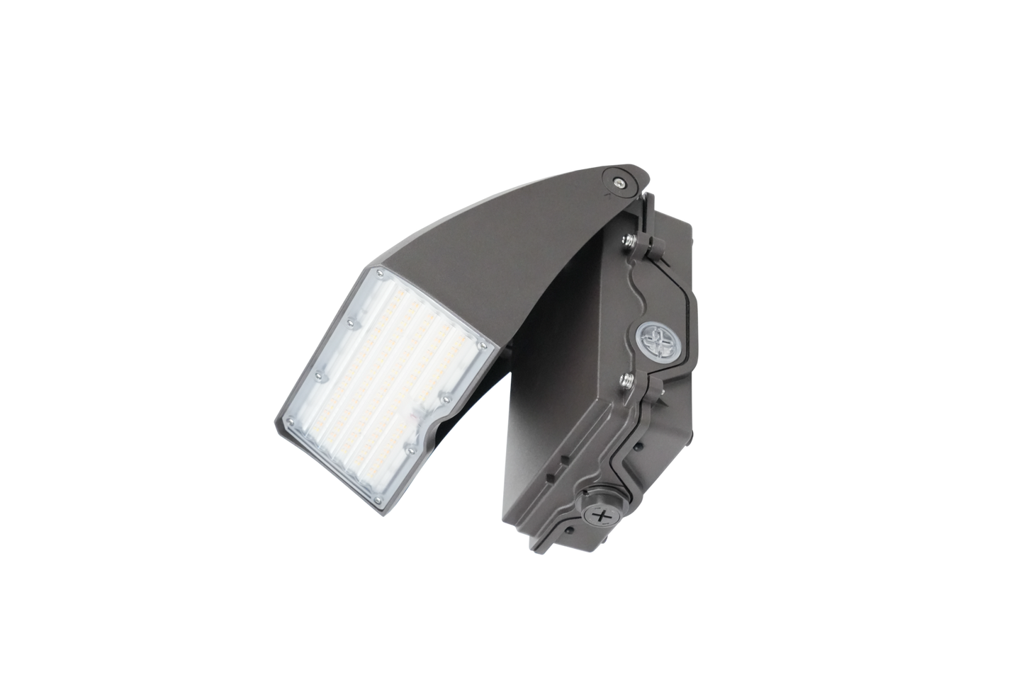 Adjustable Cutoff LED Wall Pack Lumen Selectable 6,000/8,000/10,000/12,000LM Kelvin Selectable 3K/4K/5K Built-In Photocell Plug-In Sensor Ready