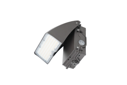 Adjustable Cutoff LED Wall Pack Lumen Selectable 6,000/8,000/10,000/12,000LM Kelvin Selectable 3K/4K/5K Built-In Photocell Plug-In Sensor Ready
