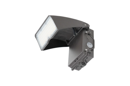 Adjustable Cutoff LED Wall Pack Lumen Selectable 6,000/8,000/10,000/12,000LM Kelvin Selectable 3K/4K/5K Built-In Photocell Plug-In Sensor Ready