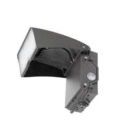 Adjustable Cutoff LED Wall Pack Lumen Selectable 6,000/8,000/10,000/12,000LM Kelvin Selectable 3K/4K/5K Built-In Photocell Plug-In Sensor Ready