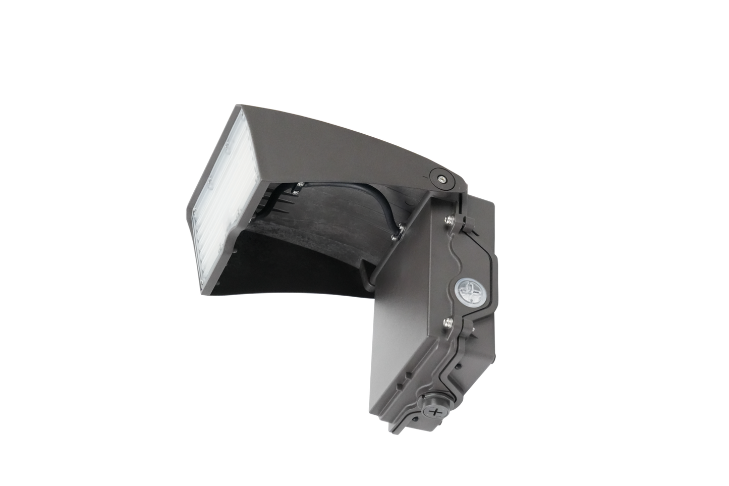 Adjustable Cutoff LED Wall Pack Lumen Selectable 6,000/8,000/10,000/12,000LM Kelvin Selectable 3K/4K/5K Built-In Photocell Plug-In Sensor Ready