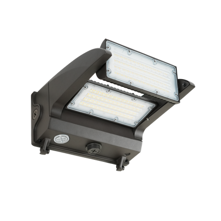 Rotatable Lens Sensor Ready LED Wall Pack Lumen Selectable 10,000/13,000/16,000/19,000LM Kelvin Selectable 3K/4K/5K