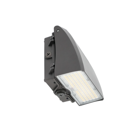 Adjustable Cutoff LED Wall Pack Lumen Selectable 6,000/8,000/10,000/12,000LM Kelvin Selectable 3K/4K/5K Built-In Photocell Plug-In Sensor Ready