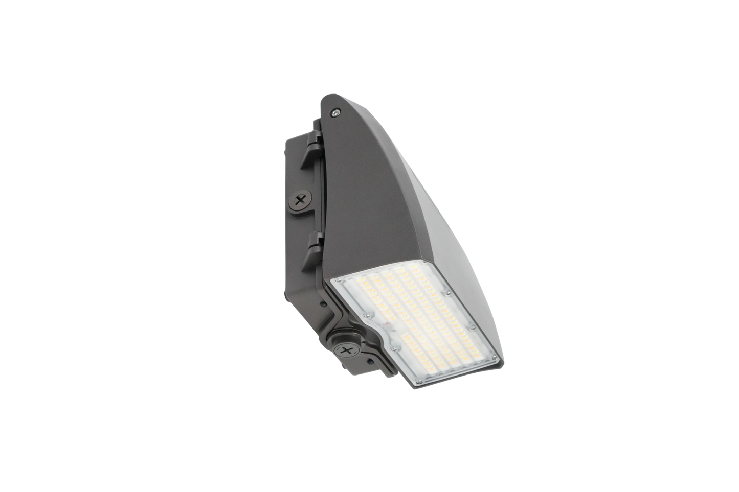 Adjustable Cutoff LED Wall Pack Lumen Selectable 6,000/8,000/10,000/12,000LM Kelvin Selectable 3K/4K/5K Built-In Photocell Plug-In Sensor Ready