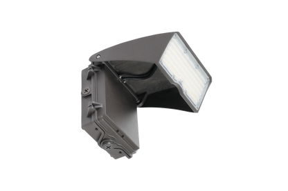 Adjustable Cutoff LED Wall Pack Lumen Selectable 6,000/8,000/10,000/12,000LM Kelvin Selectable 3K/4K/5K Built-In Photocell Plug-In Sensor Ready