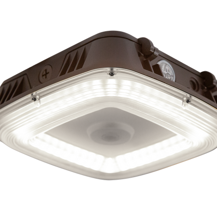 LED Canopy Light Lumen Selectable 3,000/6,000/8,000/10,000/12,000LM Kelvin Selectable 3K/4K/5K Built-In Photocell Plug-In Sensor Ready