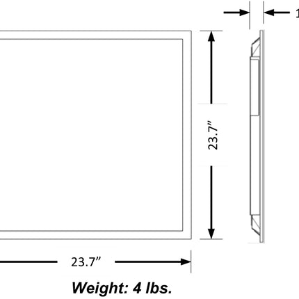 2x2 LED Flat Panel Light Lumen Selectable 2,700/3,600/4,000LM Kelvin Selectable 35K/4K/5K