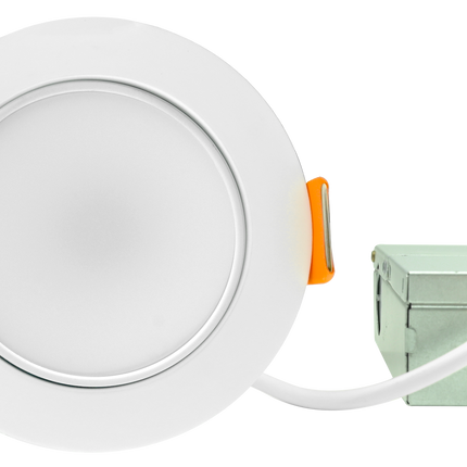 2 Inch Floating Gimbal Recessed LED Downlight with Integrated J-Box Kelvin Selectable 27K/3K/35K/4K/5K