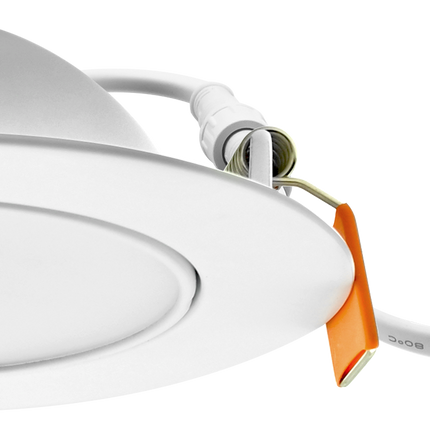 4 Inch Floating Gimbal Recessed LED Downlight with Integrated J-Box Kelvin Selectable 27K/3K/35K/4K/5K