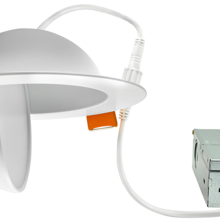 4 Inch Floating Gimbal Recessed LED Downlight with Integrated J-Box Kelvin Selectable 27K/3K/35K/4K/5K