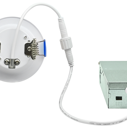 2 INCH CLIP-IN LED DOWNLIGHT WITH INTEGRATED J-BOX LUMEN SELECTABLE 300/400/500LM KELVIN SELECTABLE 27K/3K/35K/4K/5K