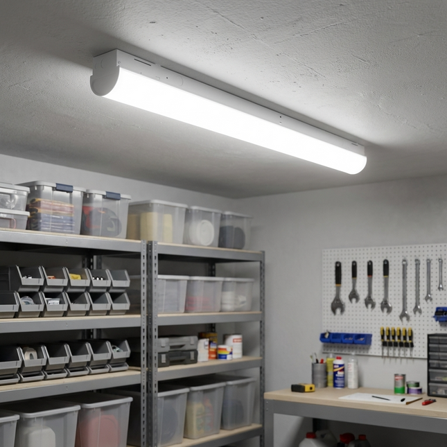 4FT LED Slim Strip Light Lumen Selectable 3,600/4,300/5,000LM Kelvin Selectable 35K/4K/5K