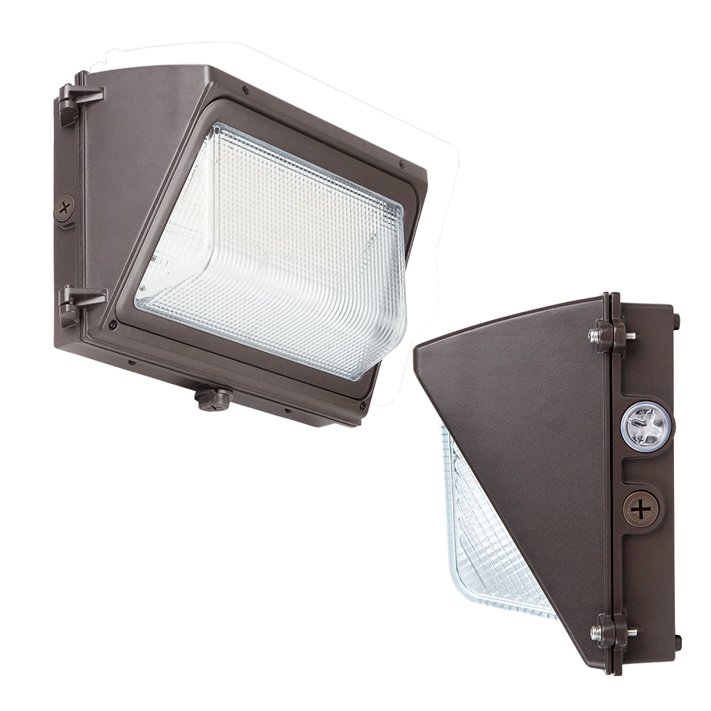 Traditional Style LED Wall Pack Lumen Selectable 9,000/12,000/15,000/17,000LM Kelvin Selectable 3K/4K/5K Built-In Photocell Plug-In Sensor Ready