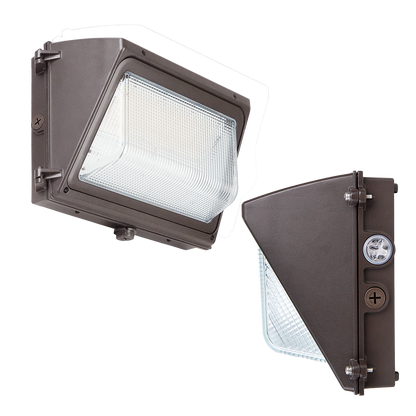 Traditional Style LED Wall Pack Lumen Selectable 9,000/12,000/15,000/17,000LM Kelvin Selectable 3K/4K/5K Built-In Photocell Plug-In Sensor Ready