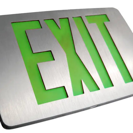 Low-Profile LED Die-Cast Aluminum Exit Sign with Battery Backup - Let There Be Lighting