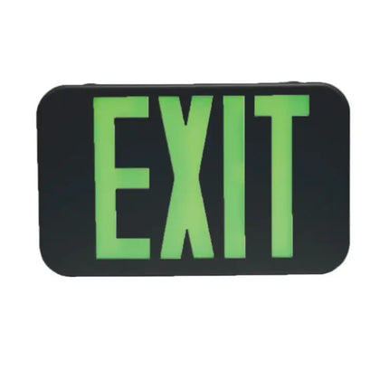 Slim LED Exit Sign Rounded Edges with Battery Backup - Let There Be Lighting
