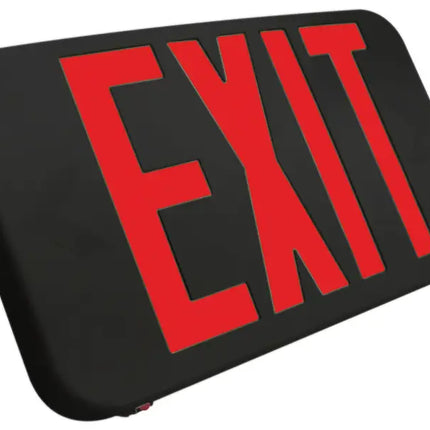 Slim LED Exit Sign Rounded Edges with Battery Backup - Let There Be Lighting