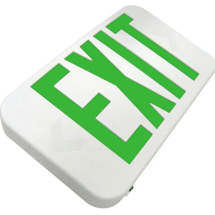 Slim LED Exit Sign Rounded Edges with Battery Backup - Let There Be Lighting