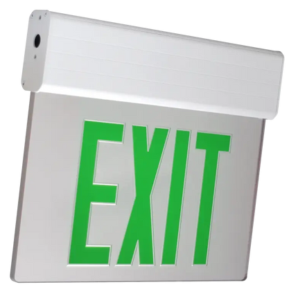 Universal Mount LED Edge Lit Exit Sign with Battery Backup - Surface Mount Edge Lit Exit Sign